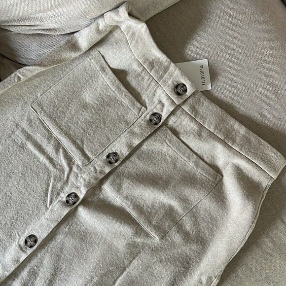 Cozy Felted Wool Cream A-Line Skirt